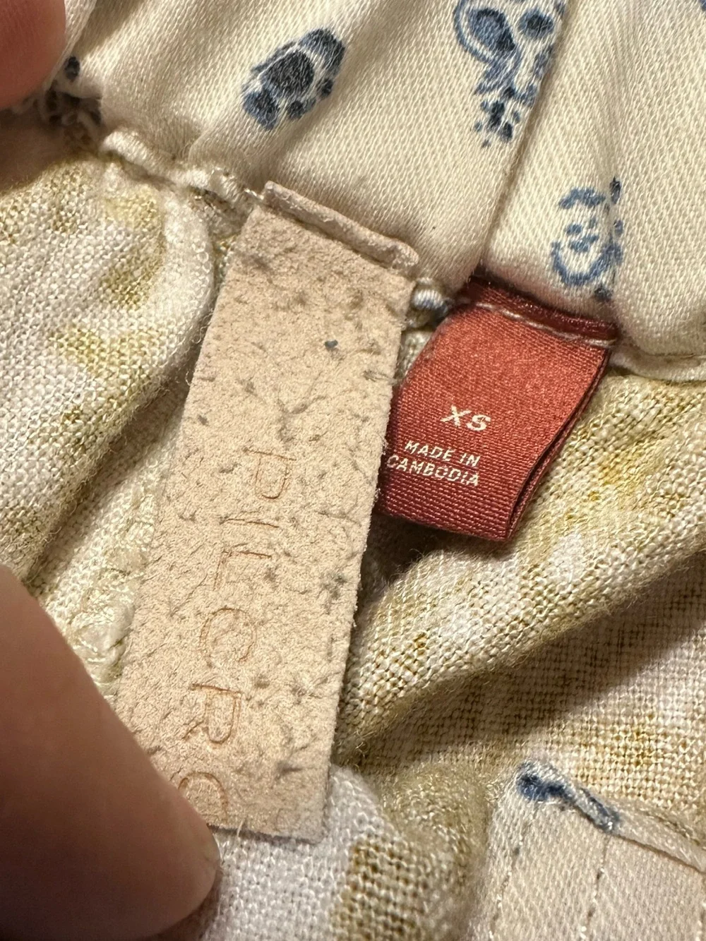 Anthropologie Pilcro Pants Linen Surf The Cottage XS Pull On Beach Boho Coastal